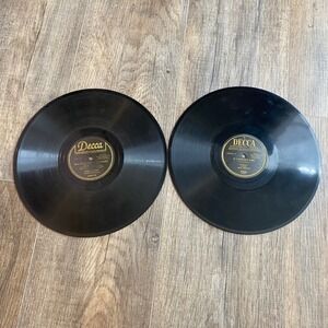 Vintage Decca 78 RPM Records Lot of 2, Shellac Untested, Collectible Music